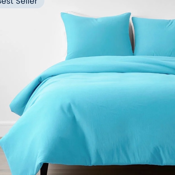 Set of 2 The company store pillow sham in Turquoise - Picture 3 of 4